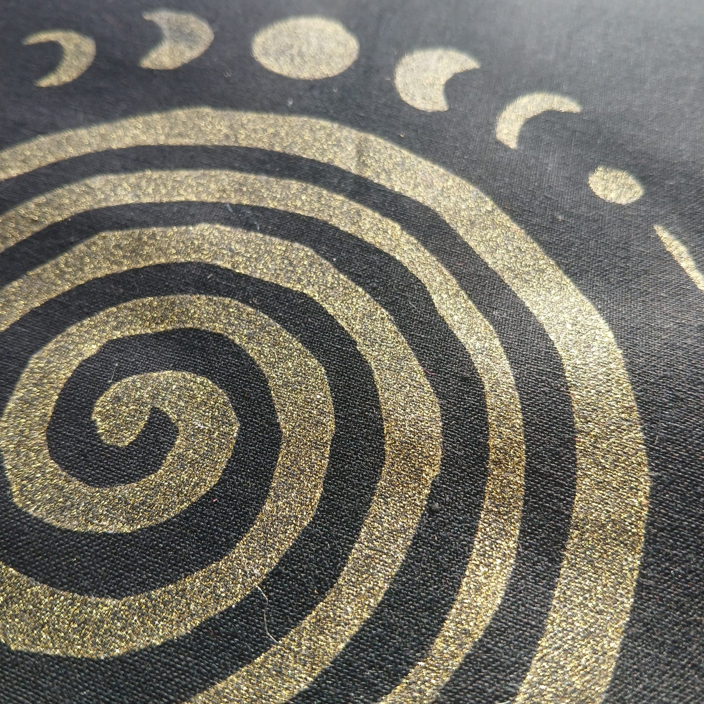 Handbedruckter Bio-Stoffbeutel Spirale