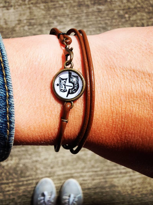 FC Hansa Armband bronze Motiv schwarz-weiß