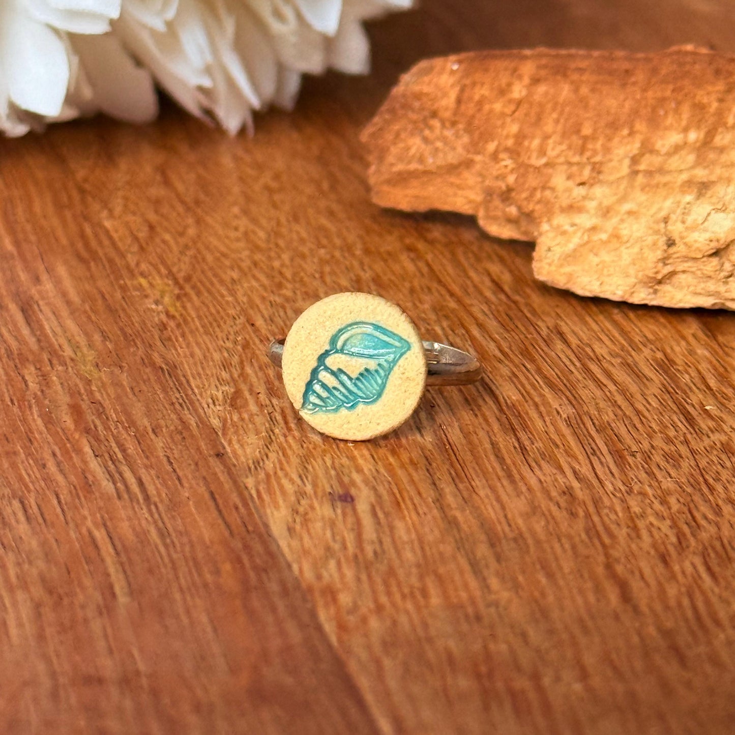 Ring Keramik "Muschel"