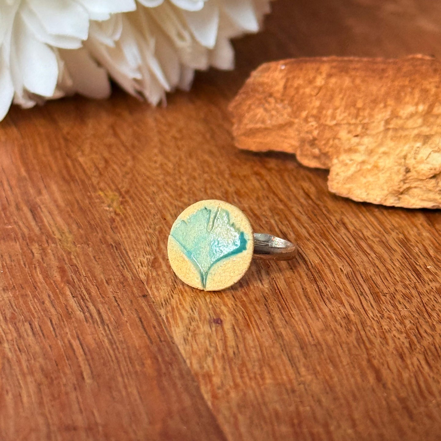 Ring Keramik "Gingko"