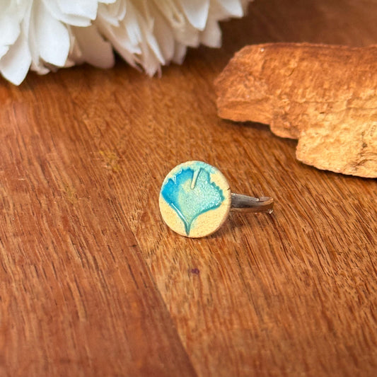 Ring Keramik "Gingko"