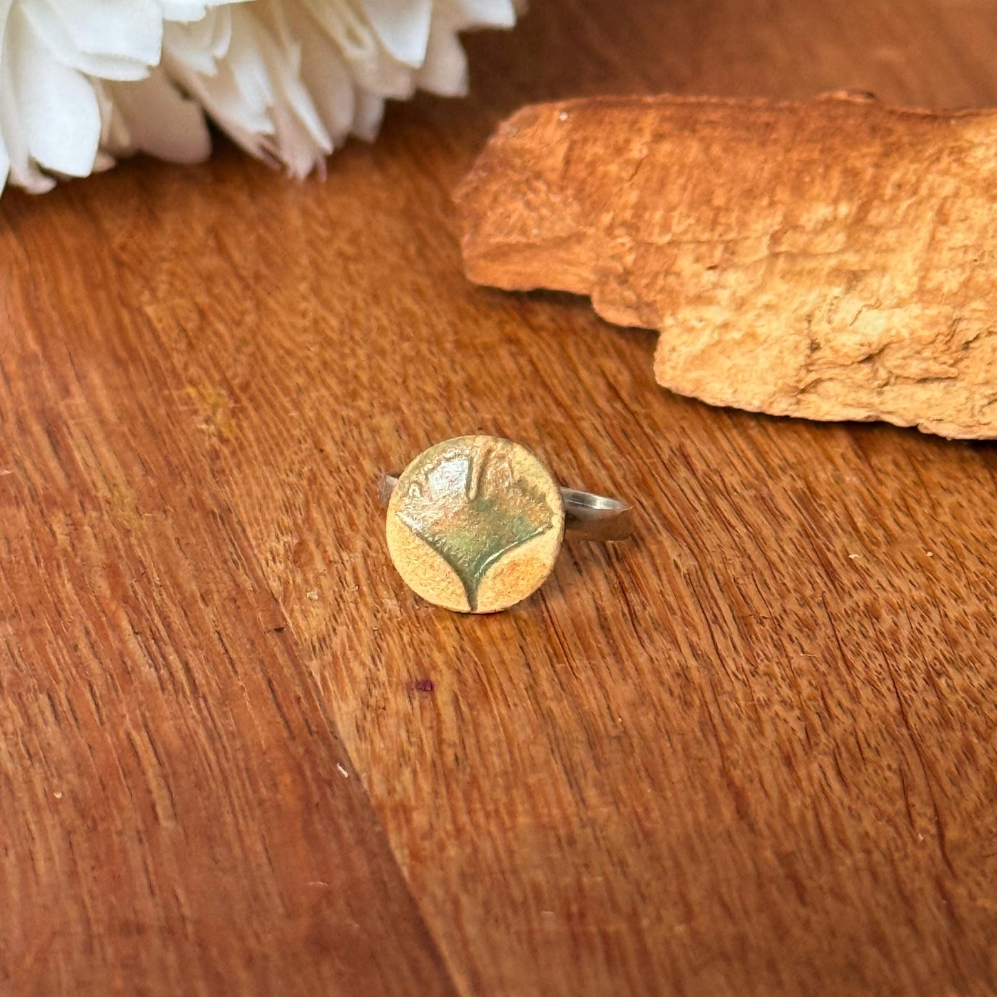 Ring Keramik "Gingko"