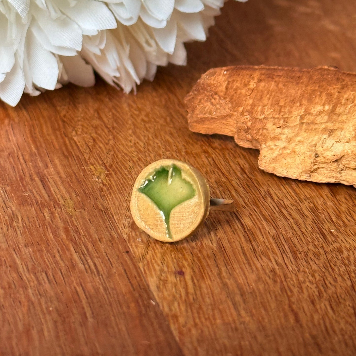 Ring Keramik "Gingko"