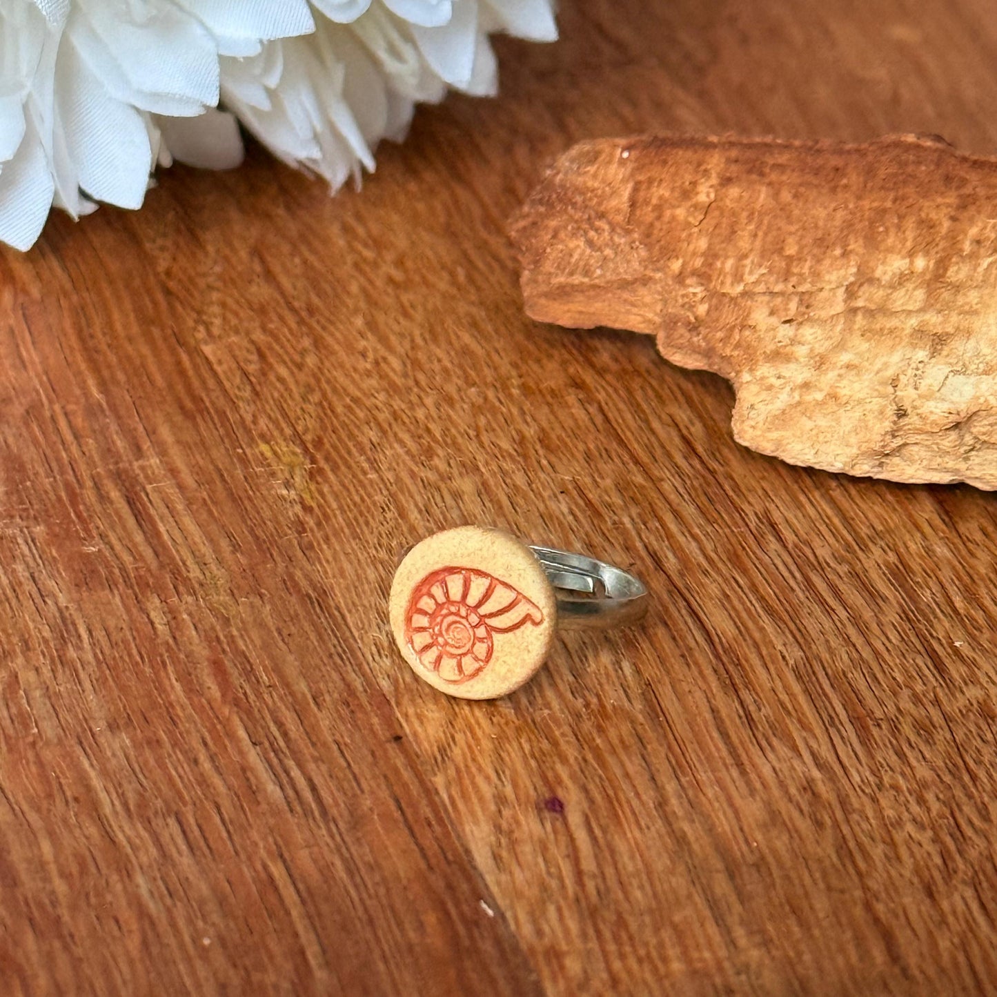 Ring Keramik "Muschel"