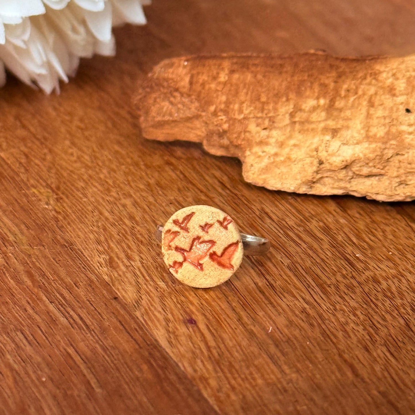 Ring Keramik "Vögel"