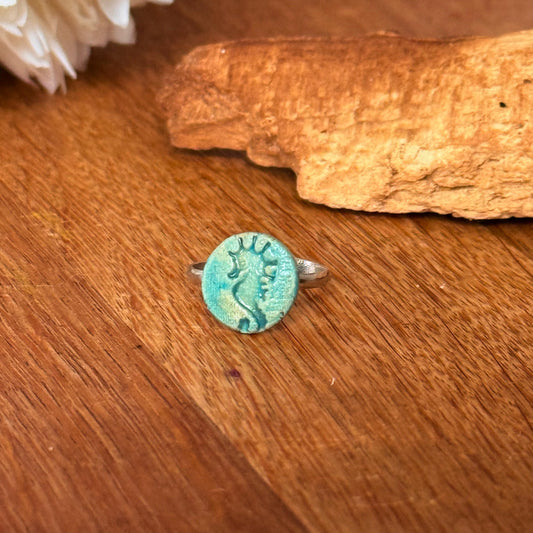 Ring Keramik "Seepferdchen"