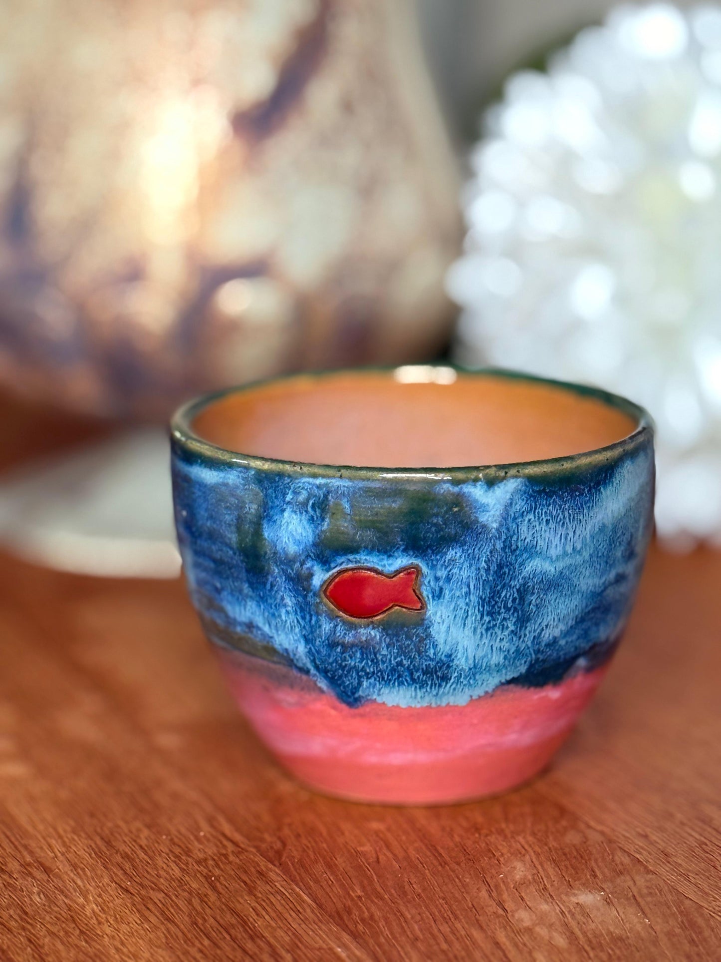 Becher Keramik "Fisch"