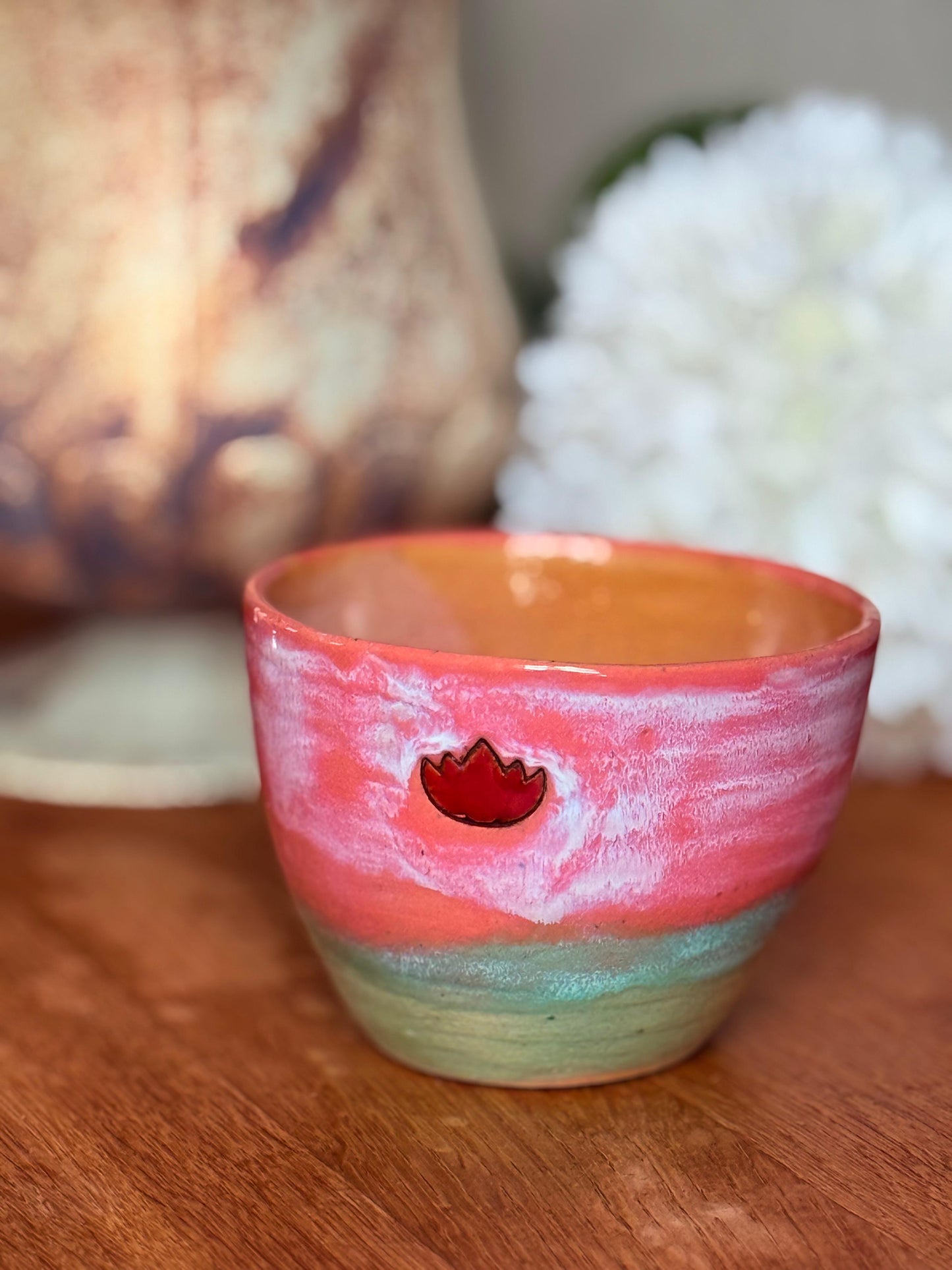 Becher Keramik "Lotusblume"