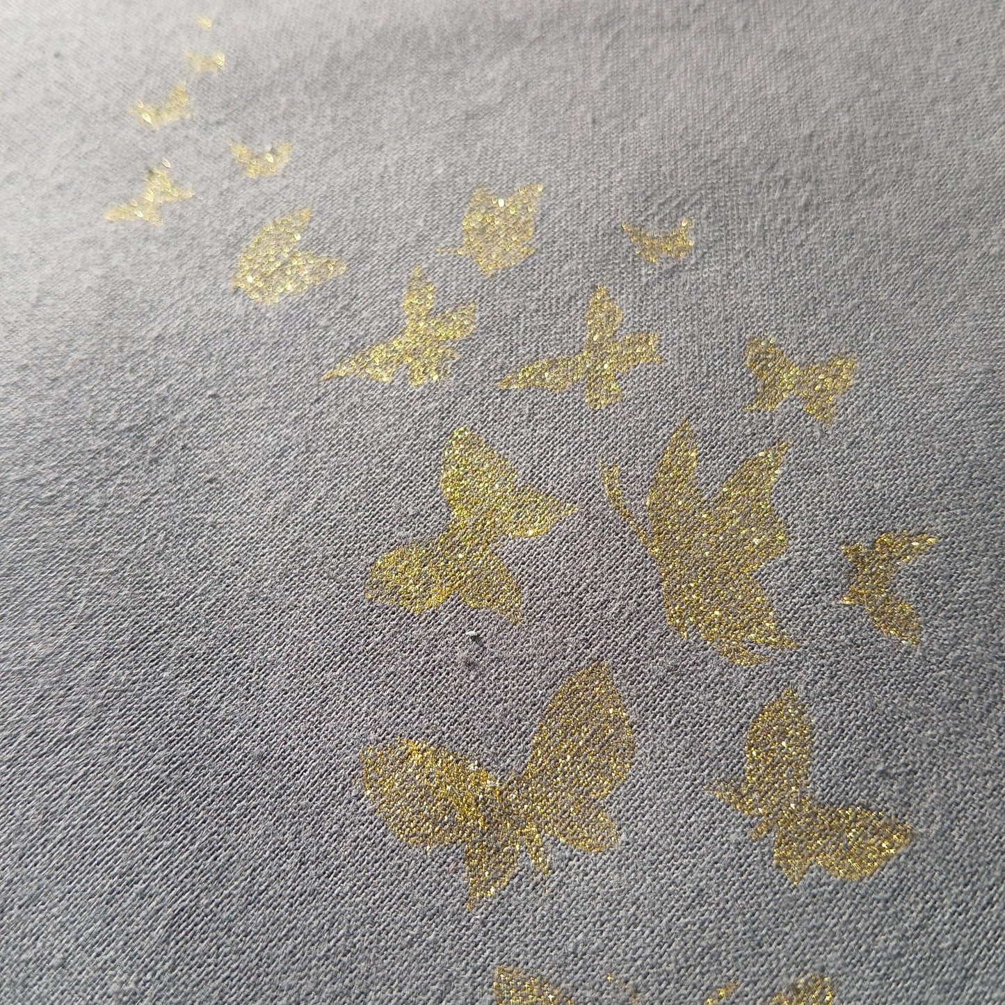 Handbedruckter Bio-Stoffbeutel Schmetterlinge