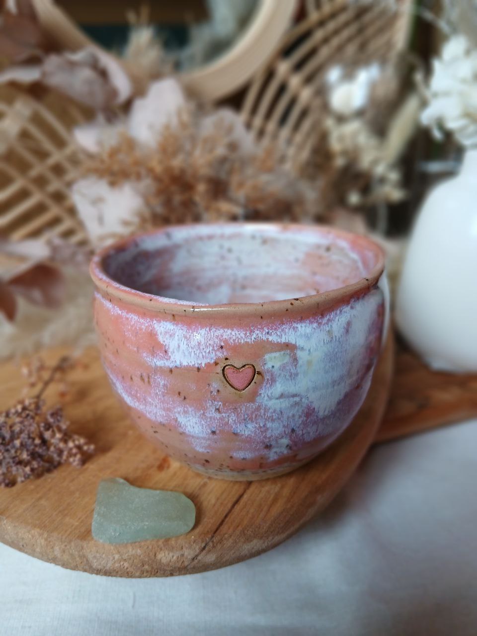 Becher Keramik "Herz"