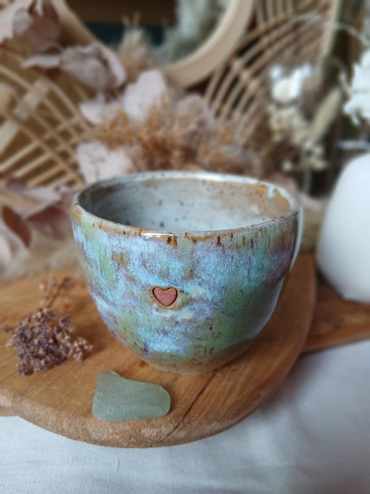 Becher Keramik "Herz"