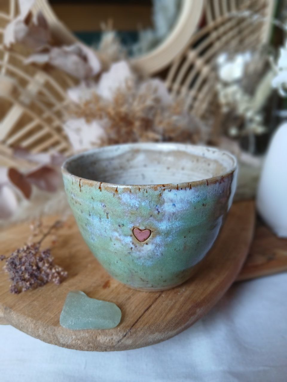 Becher Keramik "Herz"