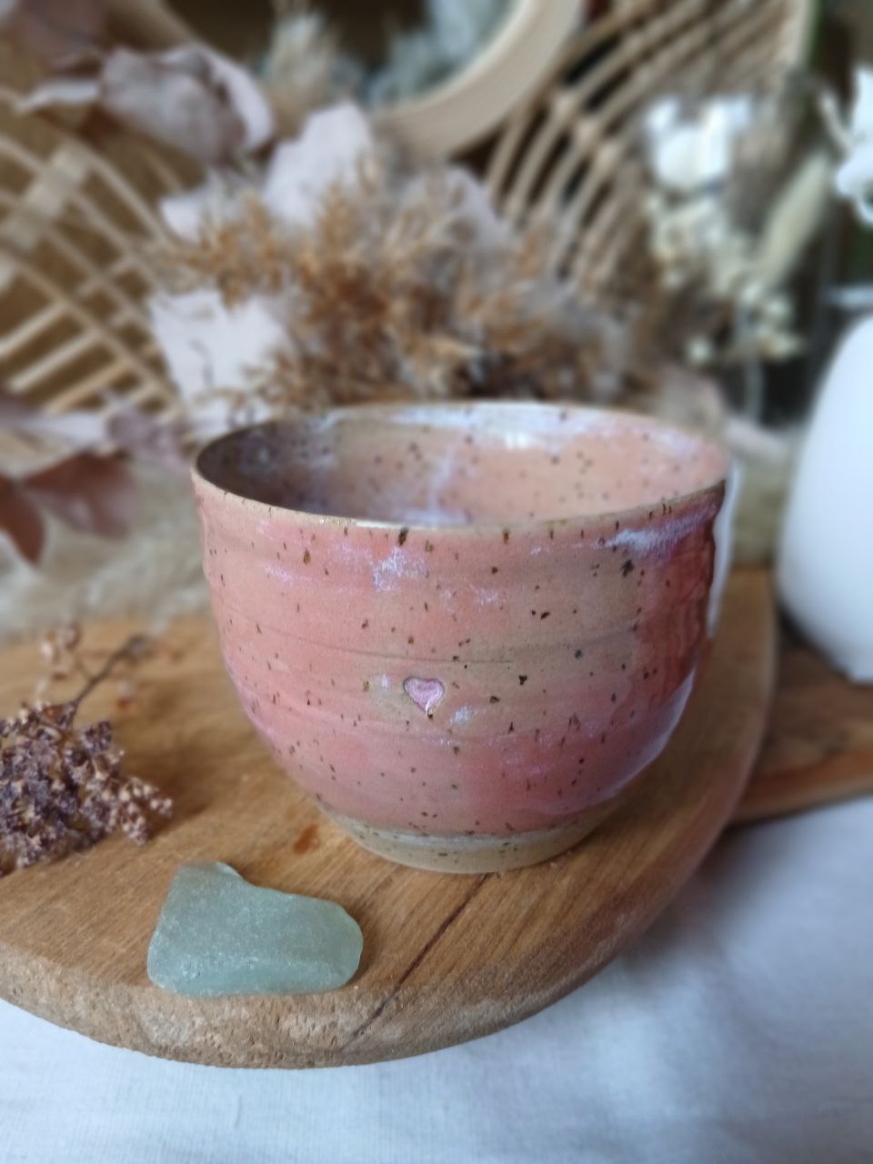 Becher Keramik "Herz"