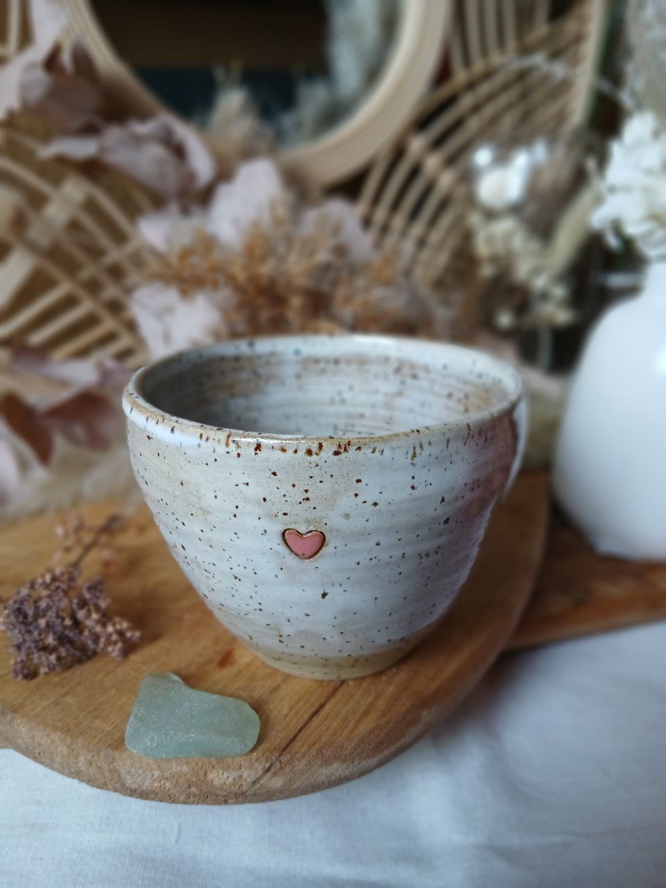 Becher Keramik "Herz"