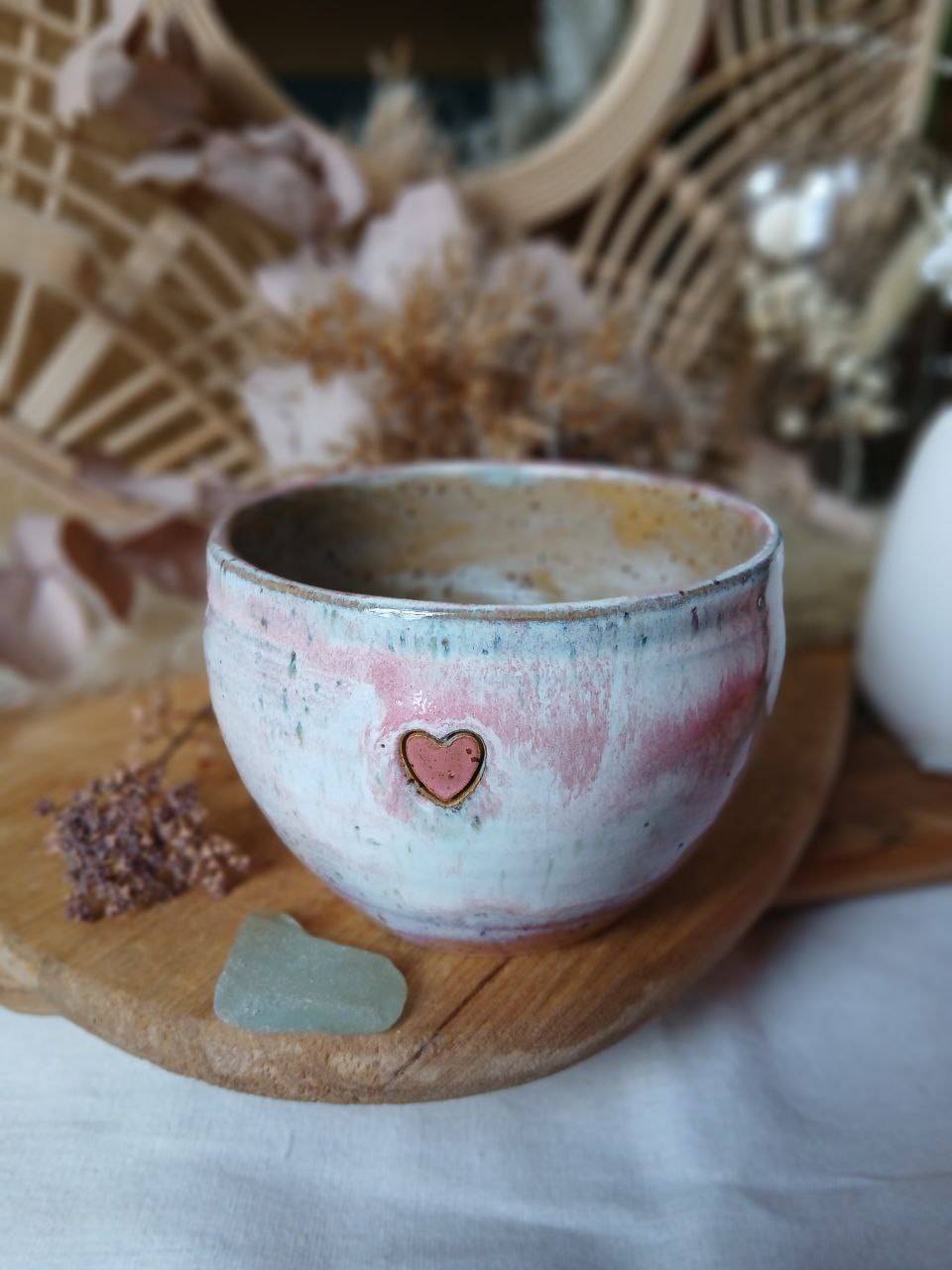 Becher Keramik "Herz"