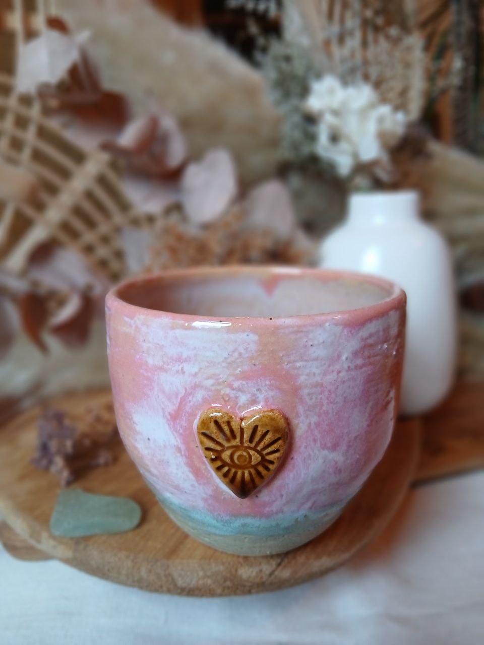 Becher Keramik "Herz"