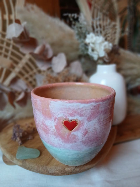 Becher Keramik "Herz"