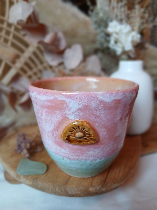 Becher Keramik "Sonne"