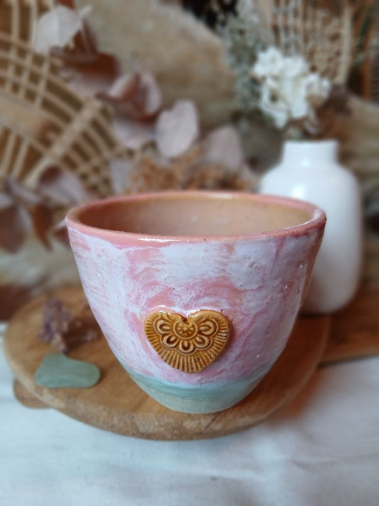 Becher Keramik "Herz"