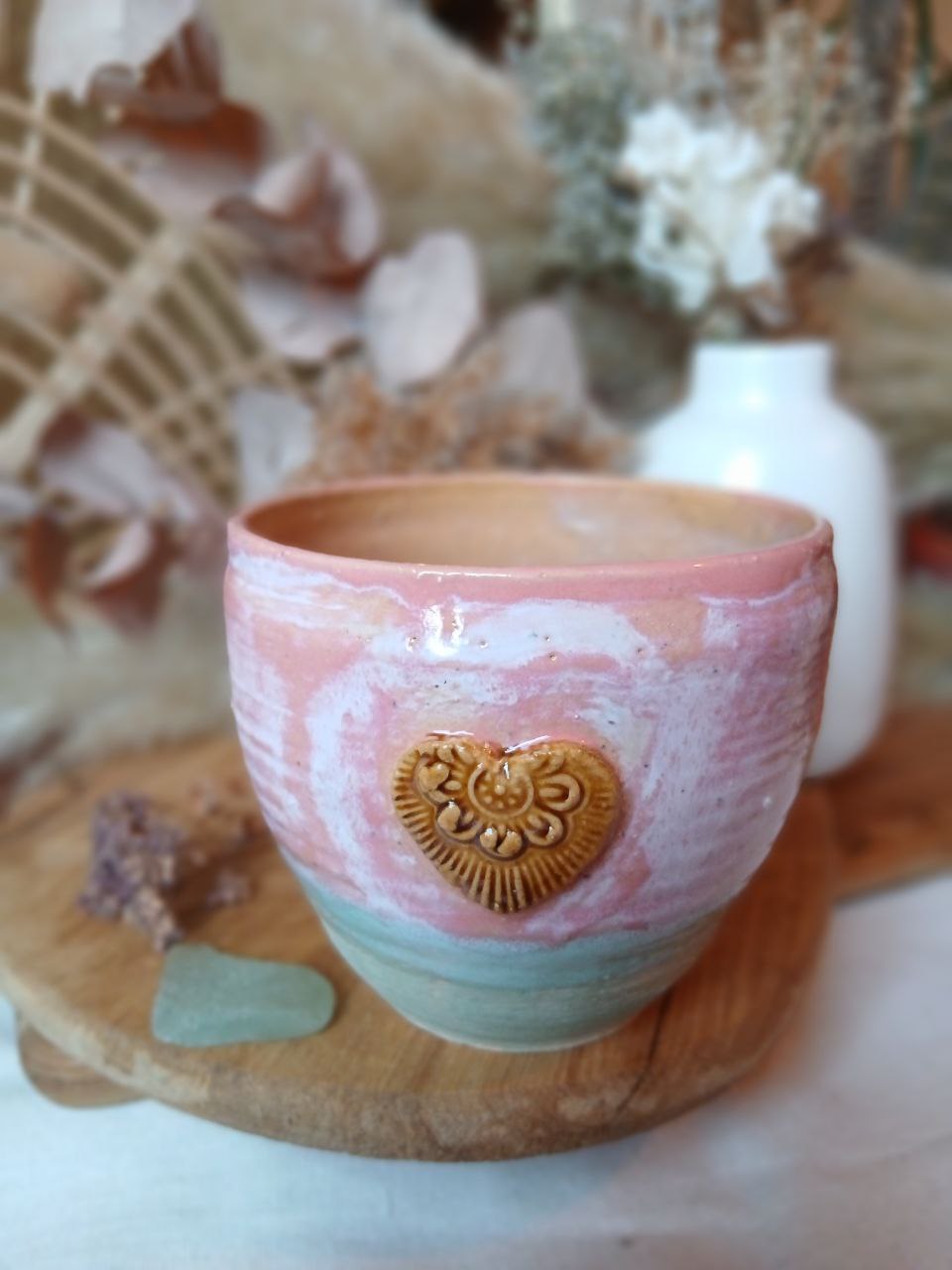 Becher Keramik "Herz"
