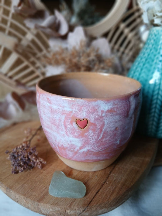 Becher Keramik "Herz"