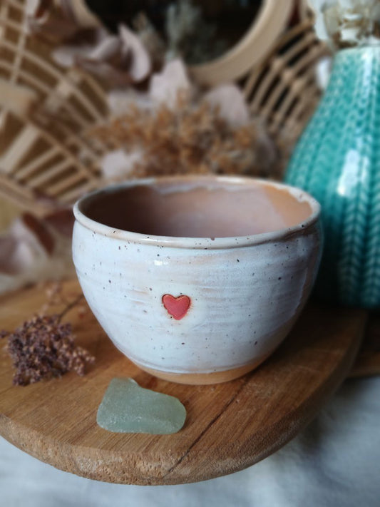 Becher Keramik "Herz"