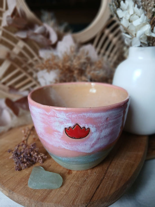 Becher Keramik "Lotus"