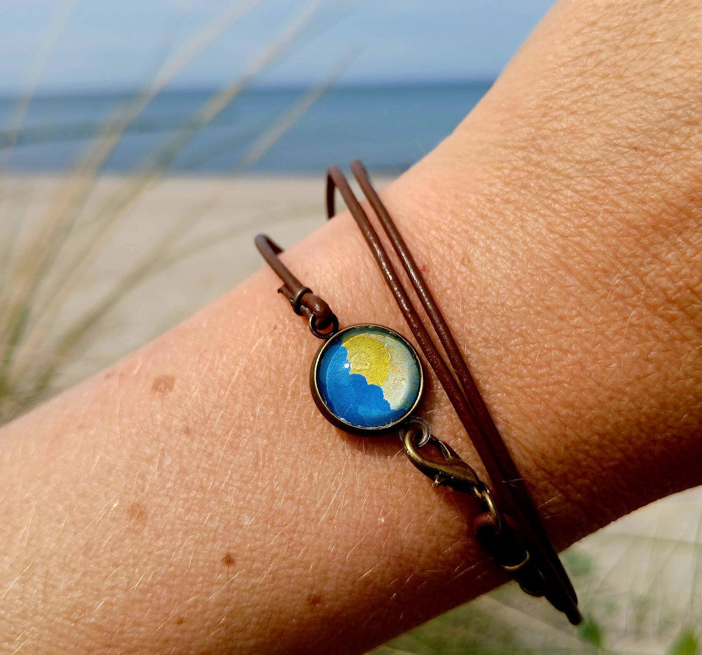 Armband Cabochon "Leuchtturm" bronze