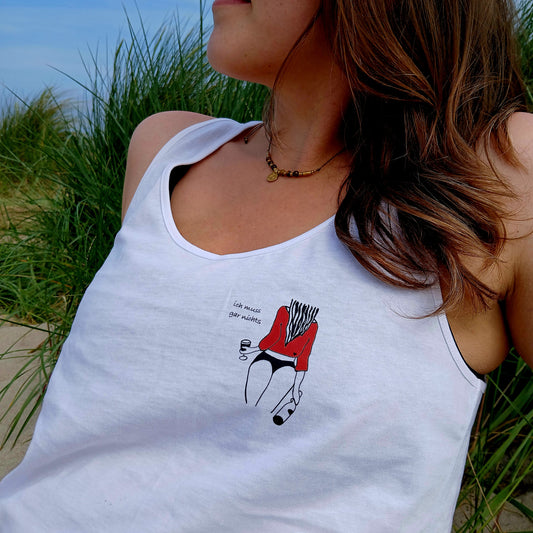 Tanktop ICH MUSS GAR NICHTS weiss