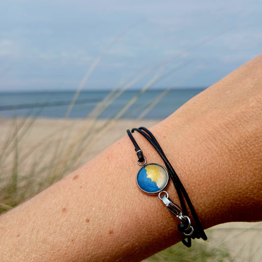 Armband Cabochon "Sonne und Meer" silber