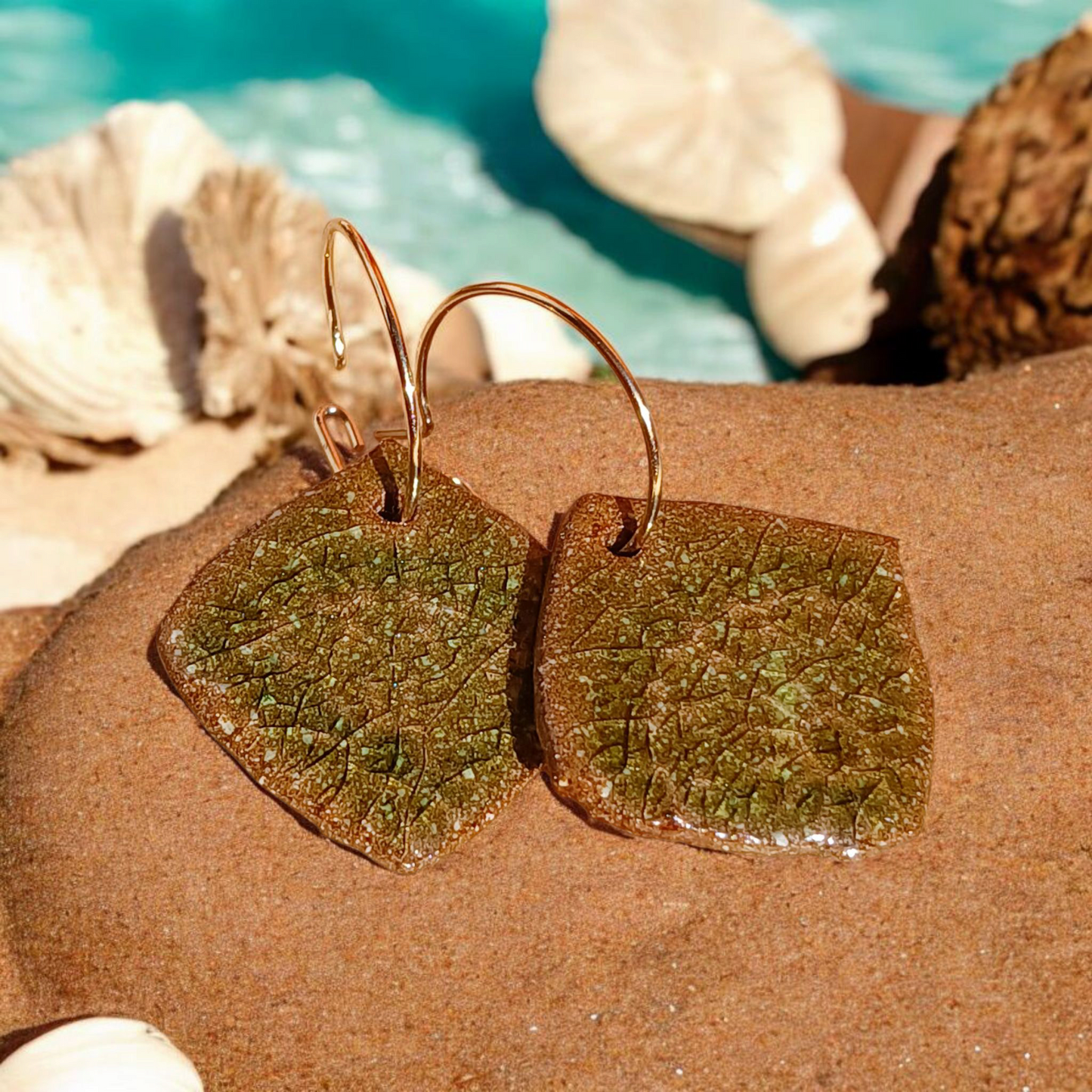 Ohrhänger Keramik kristalltürkis