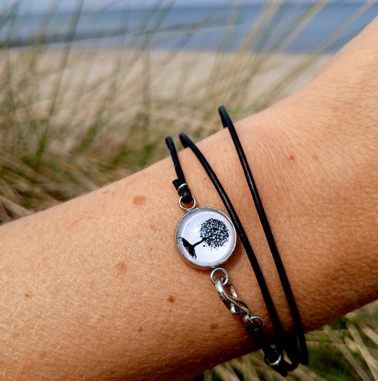 Armband Cabochon "Baum" silber