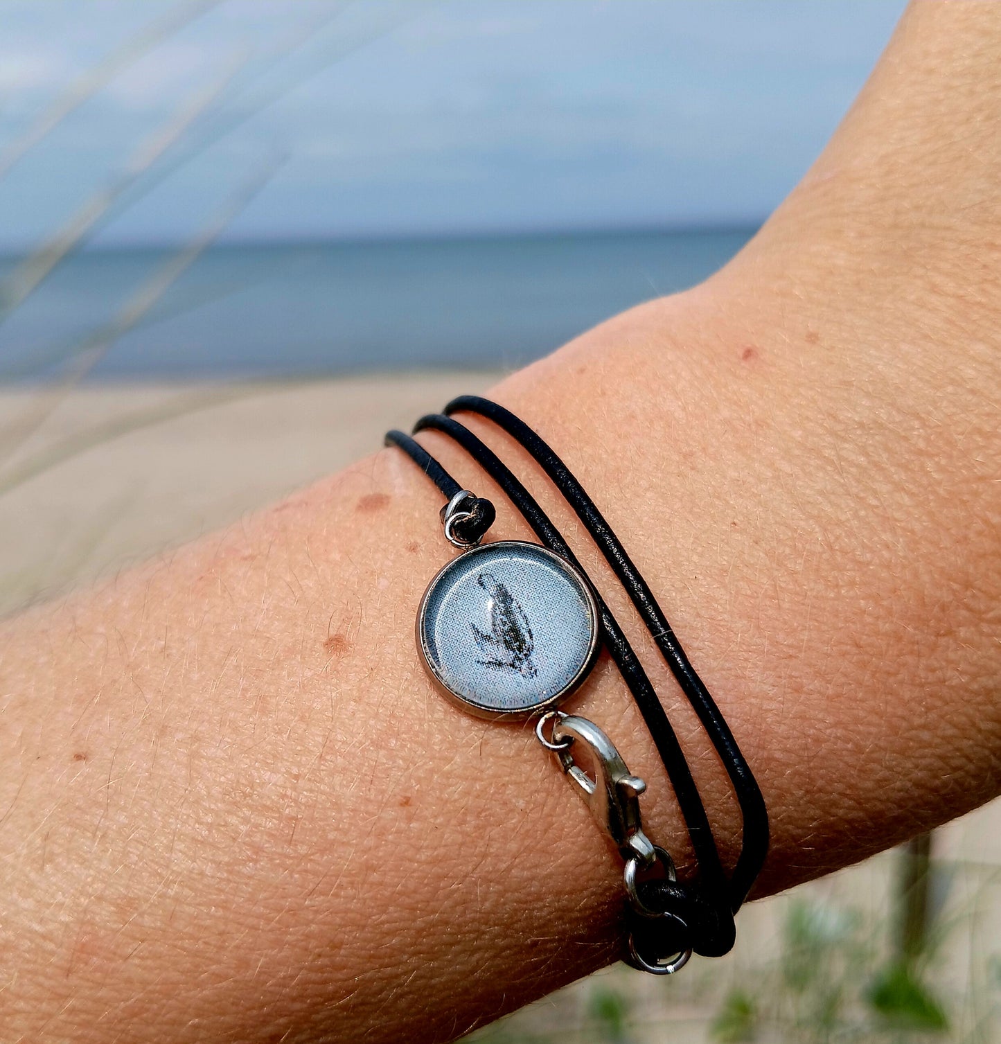 Armband Cabochon "Schildkröte" silber